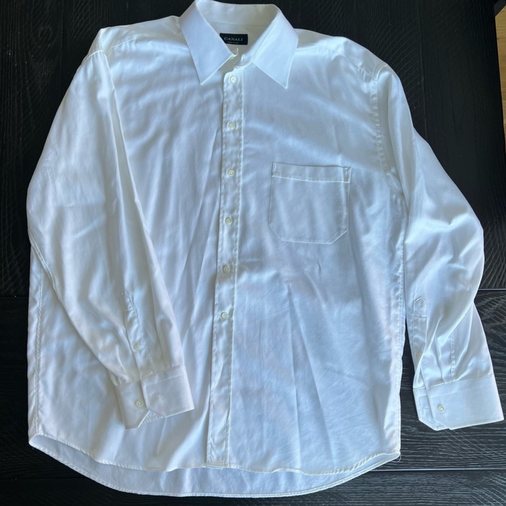 Canali White Dress Shirt for Men